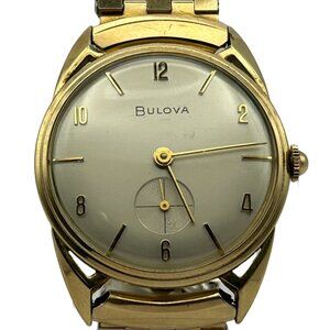 Bulova Vintage 10k Rolled Gold Plate Men's Watch L8 C753054 - WORKING